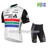 Set Fahrradtrikot + Radhose Kurze 2017 Dimension Data Afrikanische Meister Kinder 